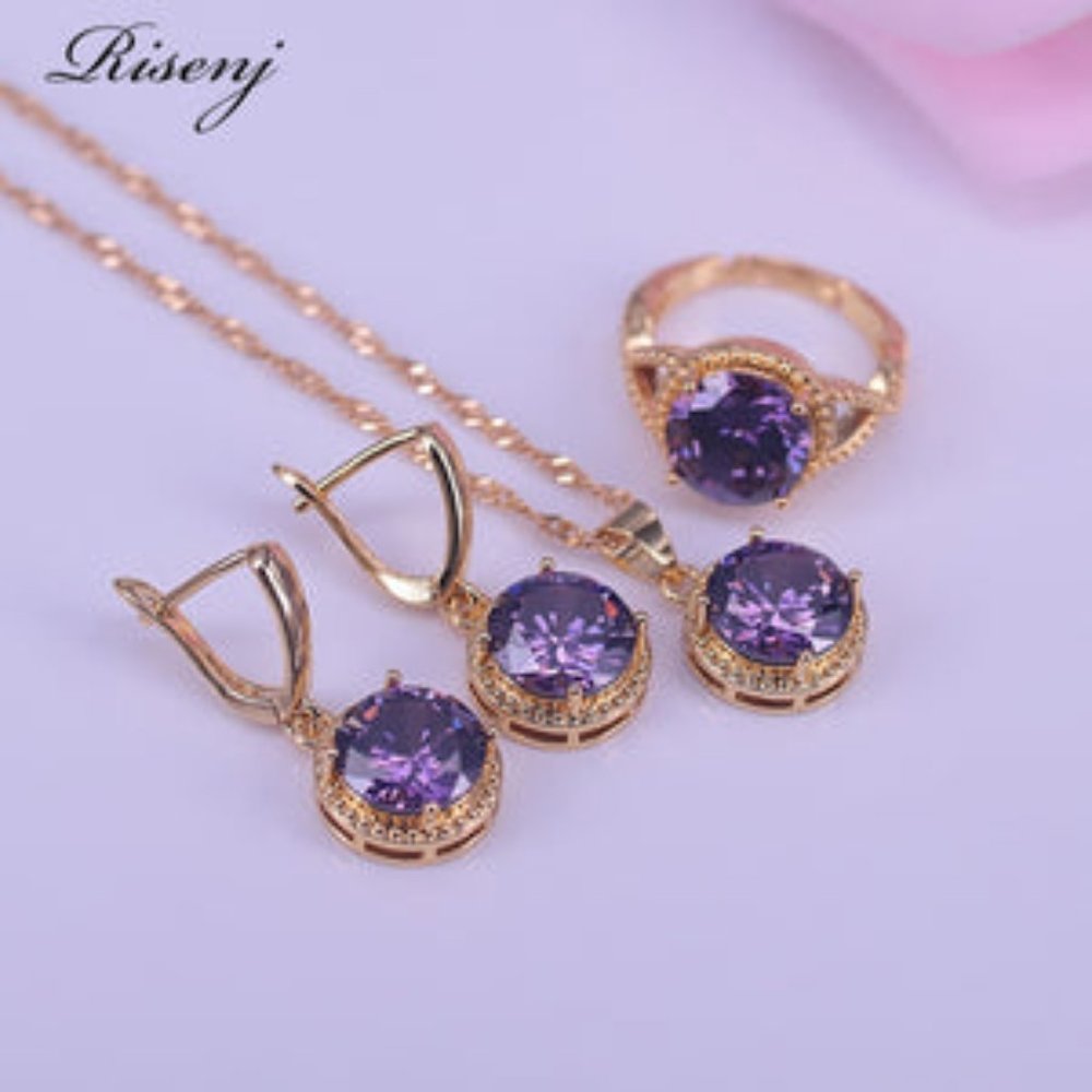 Risenge Purple CZ Gift Set